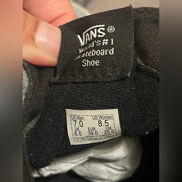 Vans Denim High-Top Sneakers - Black and Light Blue - Picture 5 of 6